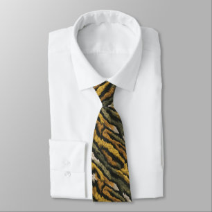 Unique Best Man Tiger Print Tie