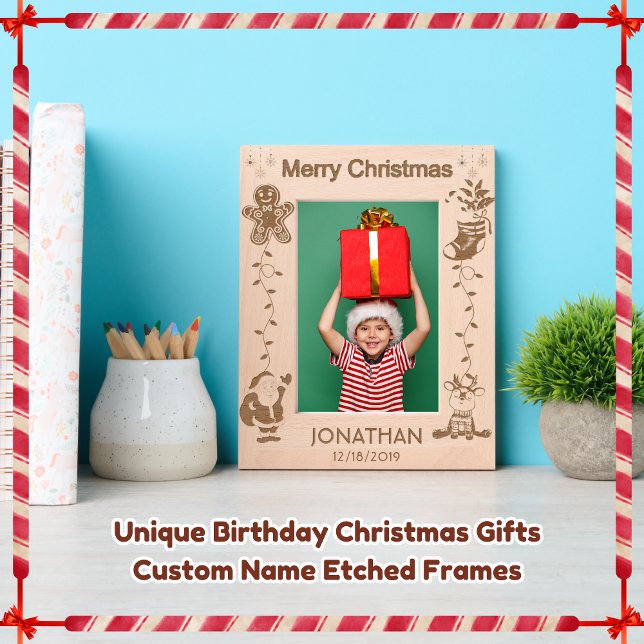 Unique Birthday Christmas Gifts Custom Name  Etched Frames (Creator Uploaded)