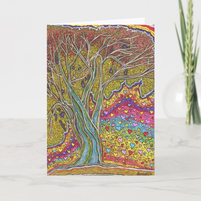 unique birthdays thank you friendship love art card (Front)