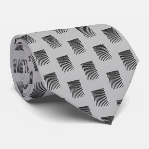 Unique Black and Silver Grey Pattern Tie