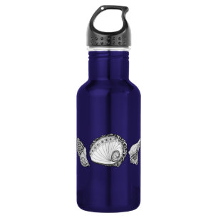 Unique Black and White Seashell Collection Art 532 Ml Water Bottle