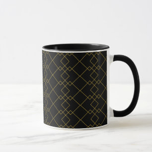 Unique Black Combo Mug Featuring Gold Box Design