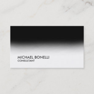 Unique Black Grey White Consultant Business Card
