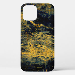 Unique black marble texture with golden effectabst iPhone 12 case