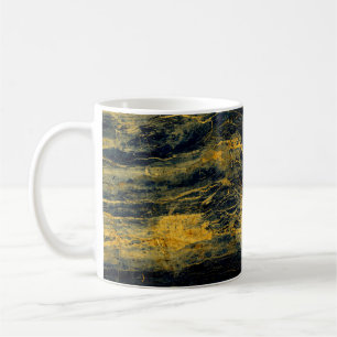 Unique black marble texture with golden effectabst coffee mug