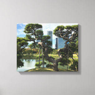 Unique Black Pine Tree Canvas Print