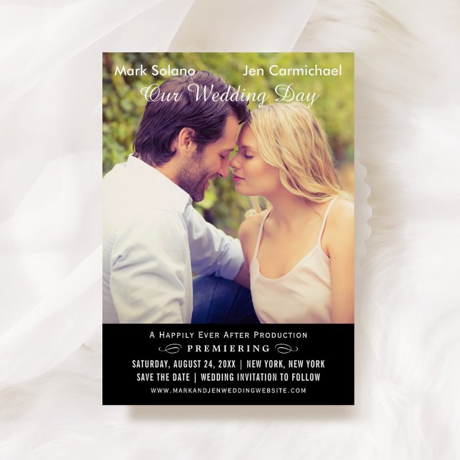 Unique Black Wedding Movie Poster Photo Save The Date (Creator Uploaded)