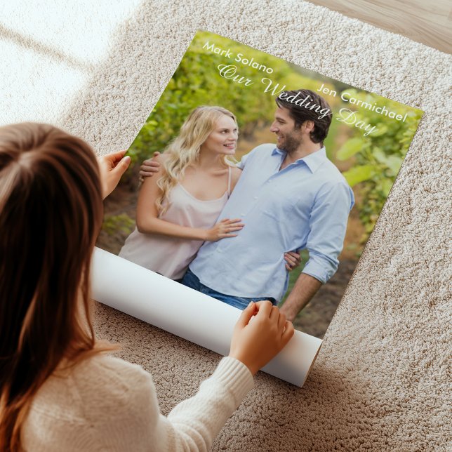 Unique Black Wedding Photo Invitation Movie Poster (Creator Uploaded)