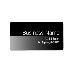 Unique Black & White Business Return Address Label