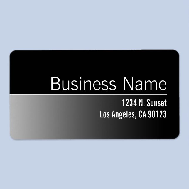 Unique Black & White Business Return Address Label (Creator Uploaded)