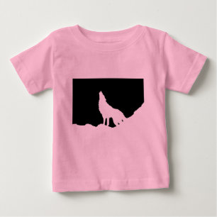 Unique Black & White Pop Art Wolf Silhouette Baby T-Shirt