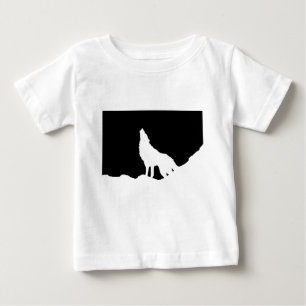 Unique Black & White Pop Art Wolf Silhouette Baby T-Shirt