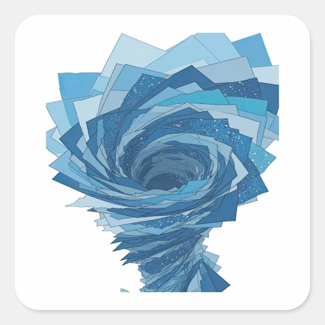 Unique Blue BLUE TORNADO Square Sticker (Front)