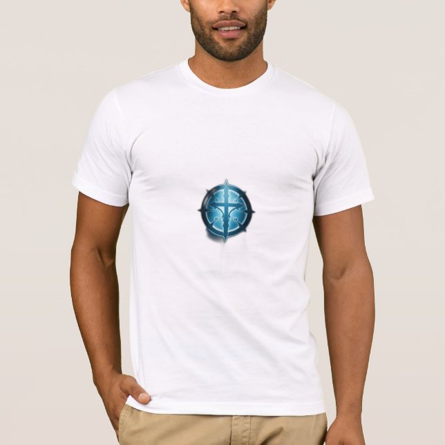 Unique Blue Cross Compass Logo T-Shirt (Front)