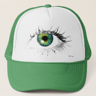 unique blue green eye see you hat