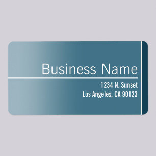Unique Blue & White Design Business Return Address Label