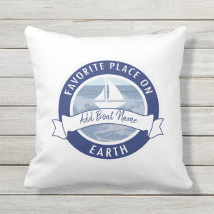 Unique Boating Gifts   Add Boat Name Cushion