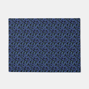 Unique Bold Hip Geometric Blue Cyan Grey Black Doormat