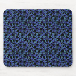 Unique Bold Hip Geometric Blue Cyan Grey Black Mouse Mat