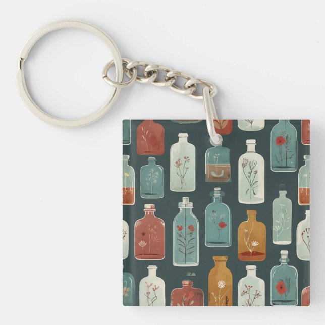 unique bottle art key ring (Front)