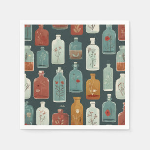 unique bottle art napkin