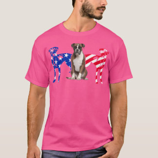 Unique Boxer Dog American Flag 	s Gifts T-Shirt