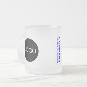Unique Branded Frosted Glass Mug (Logo & Name)