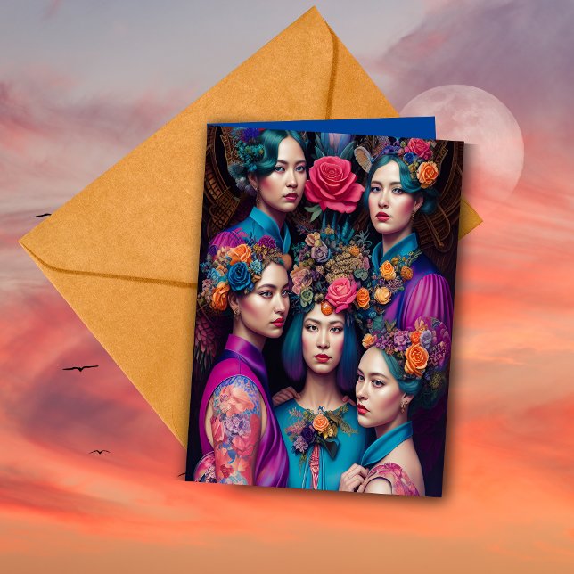 Unique Bridesmaid Proposal AI Art Whimsical Card (Creator Uploaded)