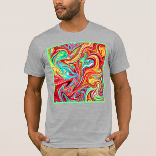 Unique Bright Colours Patterns Painting. Buy Now T-Shirt