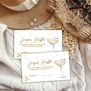 Unique Brunch Champagne Diaper Raffle Baby Shower  Enclosure Card