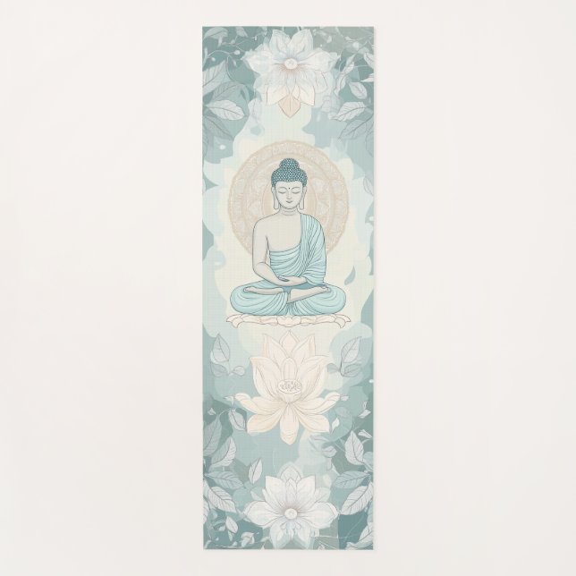 Unique Buddha Yoga Mat for Spiritual Wellness (Front)
