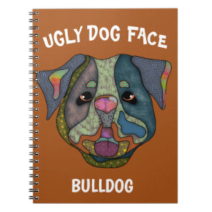 Unique Bulldog ugly dog face Notebook