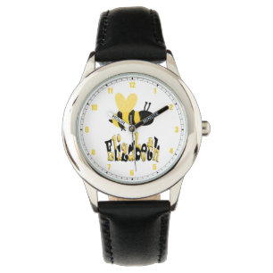 Unique Bumblebee Doodle Personalised Drawing Watch