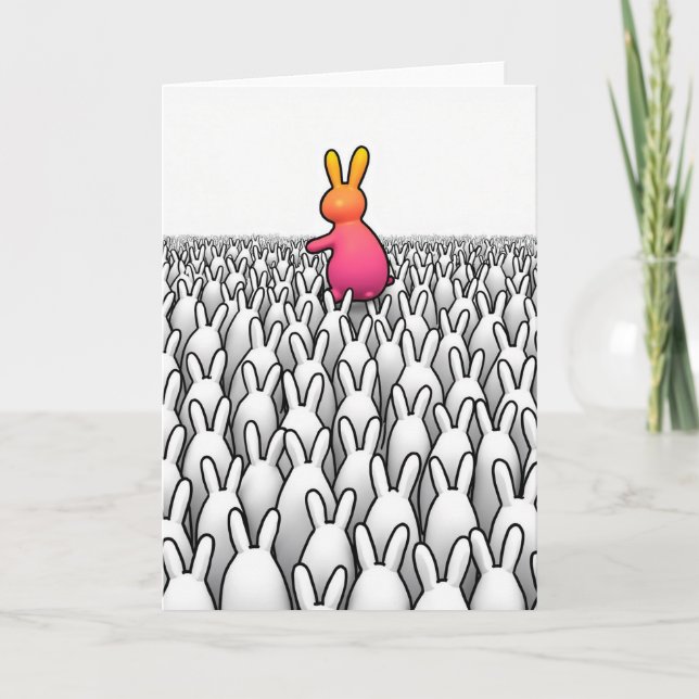 Unique Bunny Art Card (Front)