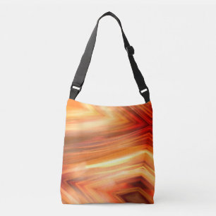 Unique Burnt Orange Brown Indie Designer Medium Crossbody Bag