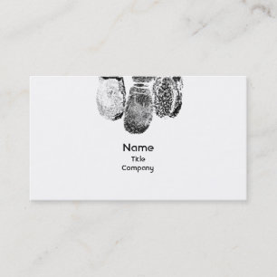 Unique business card with fingerprints