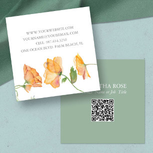 Unique Business Cards Watercolor Botanical