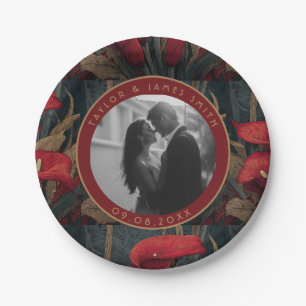 Unique Calle Lilies Plates For Bachelor Party
