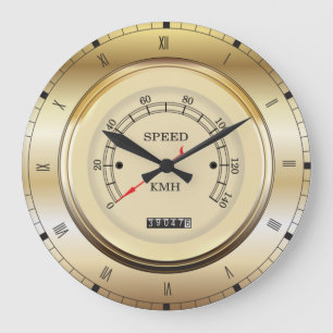 Unique Car Speedometer (KMH) Themed Large Clock