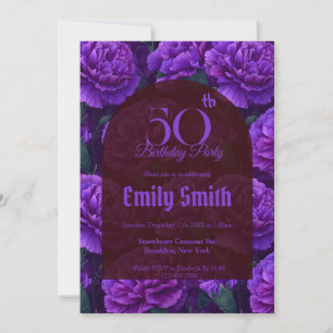 Unique Carnation Floral Kids’ Birthday Invitation