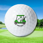 Unique Cart Custom Monogram Name  Golf Balls<br><div class="desc">Something special for someone special in your life -- ready to ride the course and help make it a great game -- this Michael is up for the job. Think birthday / father's day / or any other type of gift -- it will make their day. If you need assistance...</div>