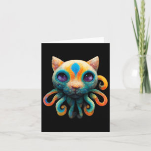 Unique Cat Octopus Genetics - To Wear On Halloween Card