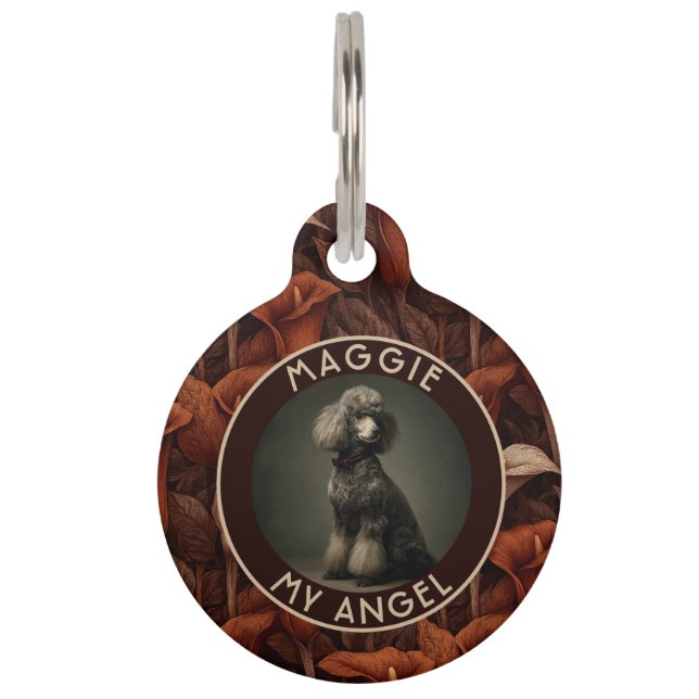 Unique Cat Owner Gift Calla Lilies Pet Tag (Front)