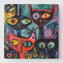 Unique Cat Wall Clock