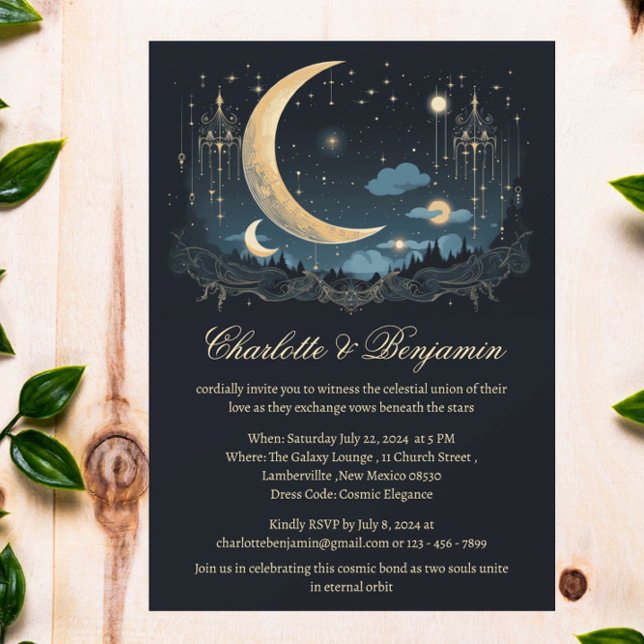 Unique Celestial Wedding Invitation (Creator Uploaded)
