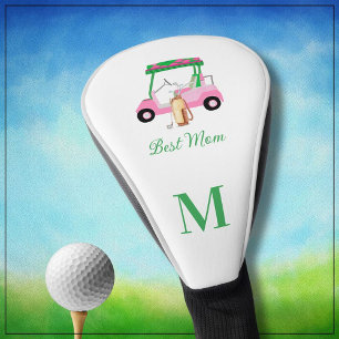Unique Charming Best Mum Golf Cart Monogram    Head Cover