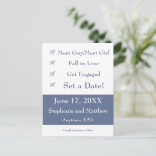 Unique Checklist Save the Date Announcement Postcard