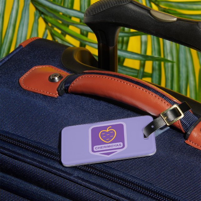 Unique Cherimoya Fruit Graphic Customisable  Luggage Tag (Creator Uploaded)
