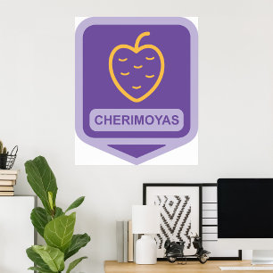 Unique Cherimoya Fruit Graphic Customisable  Poster