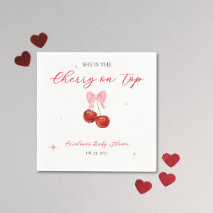 Unique Cherry on Top Baby shower  Napkin